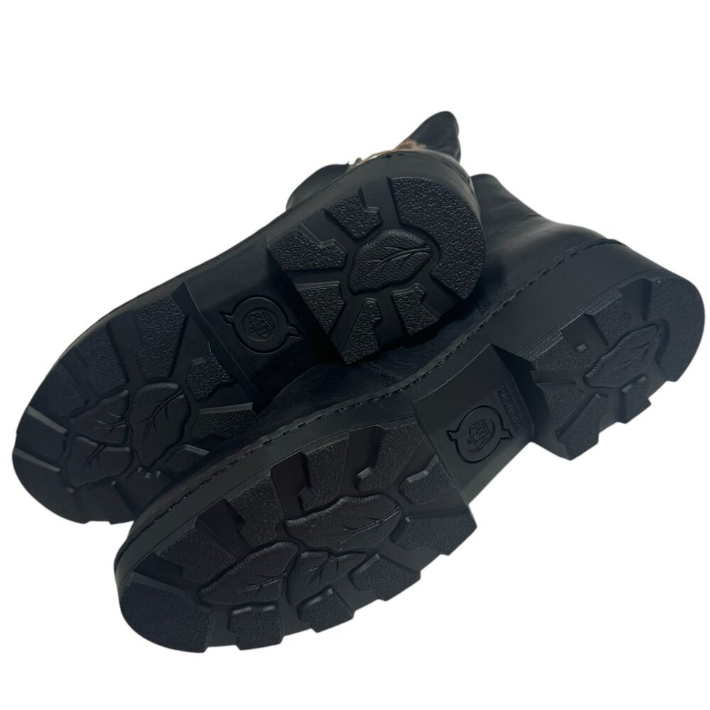 Born Women Tricia Black Leather Moto Biker Zip Ankle Boots size 10 NEW - Picture 6 of 6